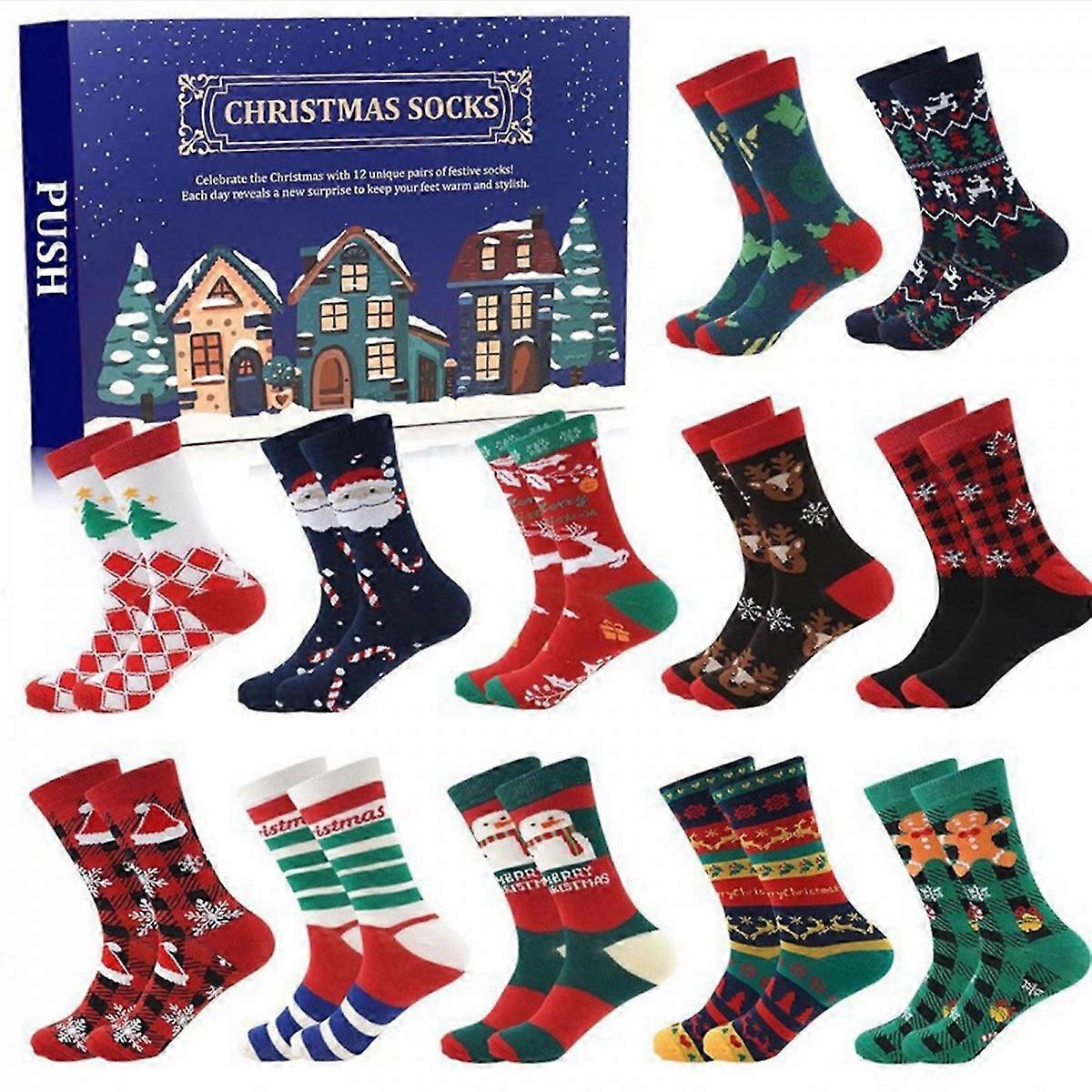 Advent Calendar Christmas Socks Advent Calendar 12 Days Countdown Christmas Socks For Men