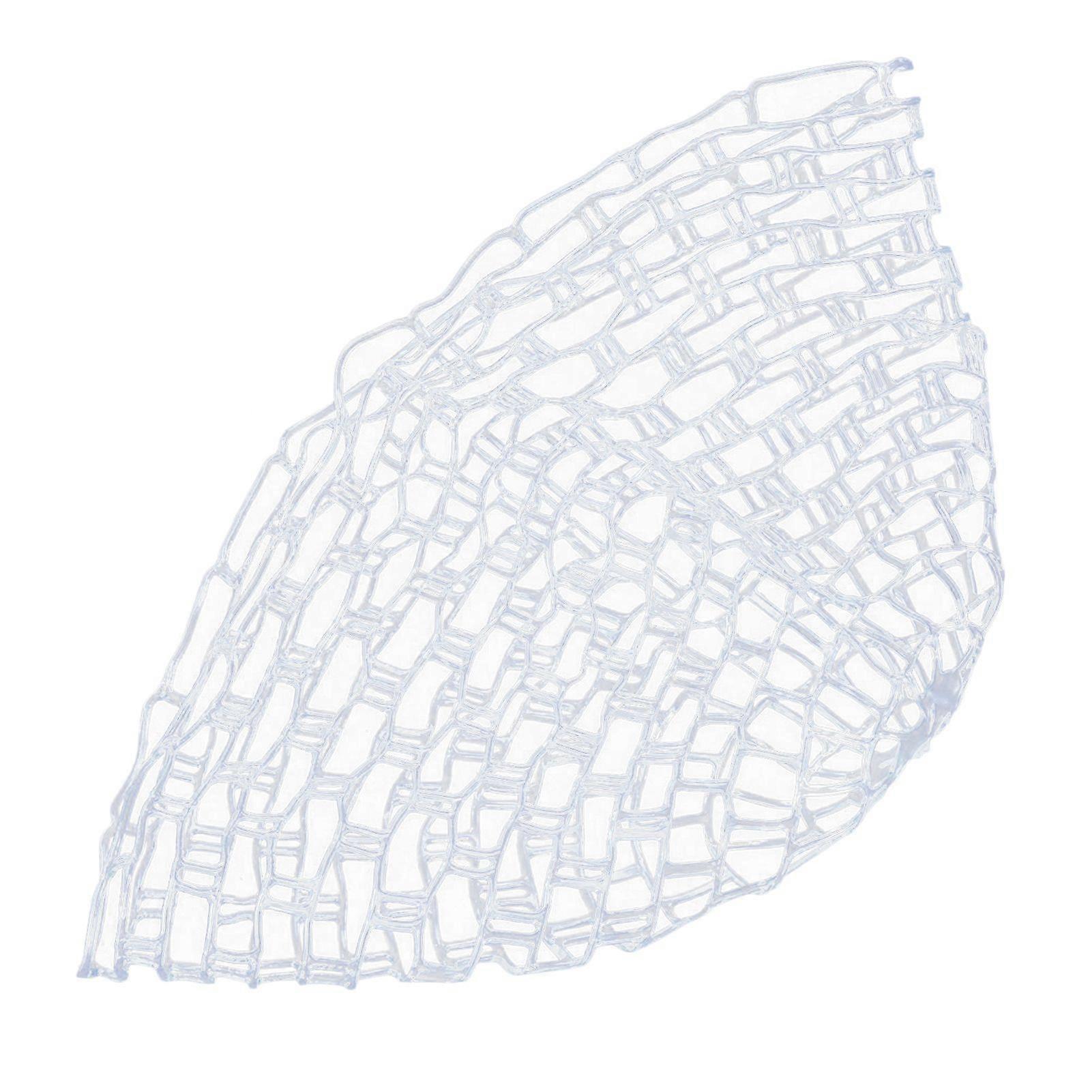 Outdoor Fly Fishing Landing Net Clear Rubber Replacement Mesh Bag(Large)