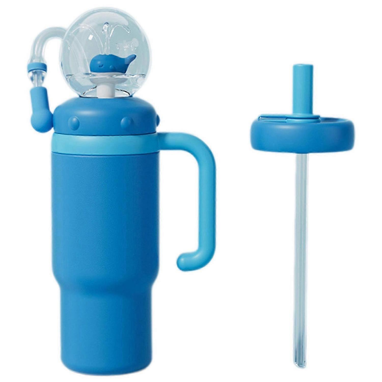 Whales Fountain Tumblers with Handle Two Lids Dishwasher Safe for Party