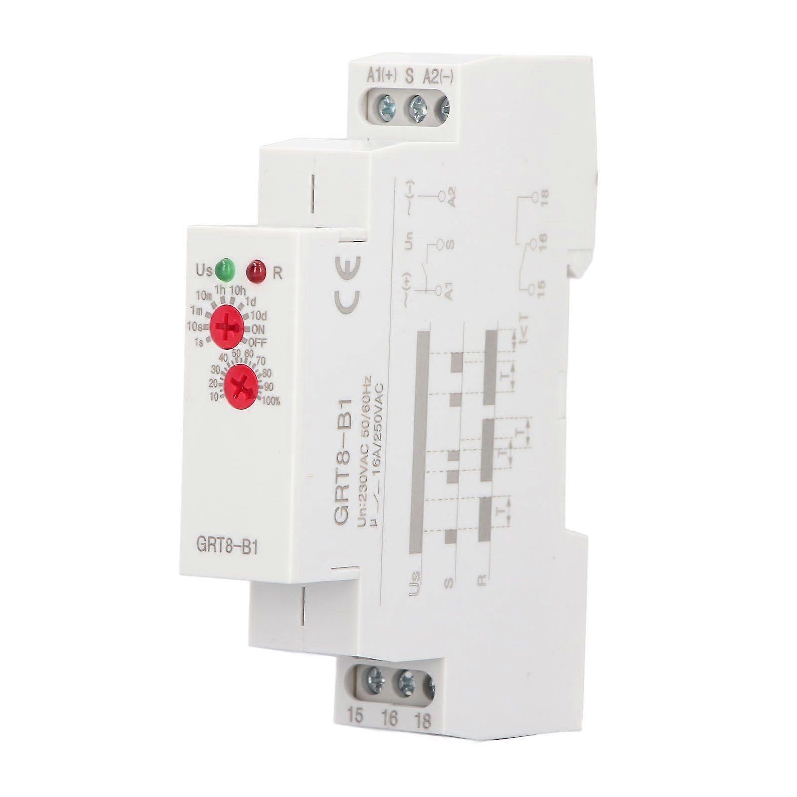 Electronic Power Off Timer Delay Relay Single Function 2 Output 16A Power On Delay Timer Relay Switch