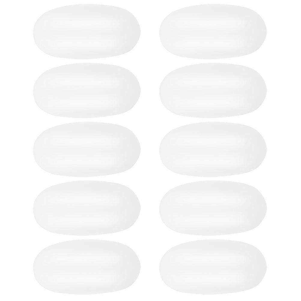 White Silicone Shoulder Pads for Clothes Use with Invisible Push-Up Pads 15Pairs