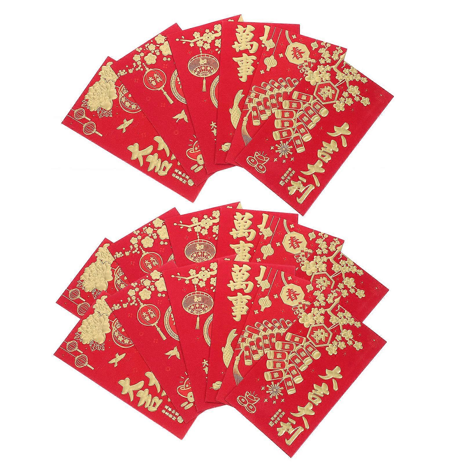 Chinese New Year Red Envelopes Paper for Gift 90Pcs Red Envelopes Lucky Packet