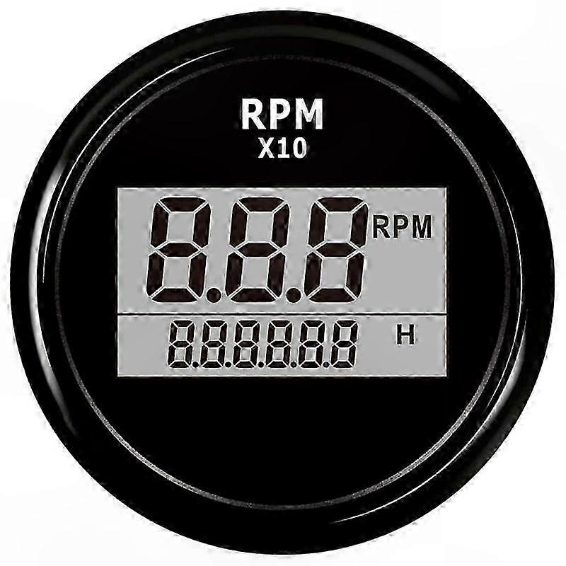 Digital Tachometer with LED Display for Marine Outboard Engines and RVs RPM Hour Meter Gauge