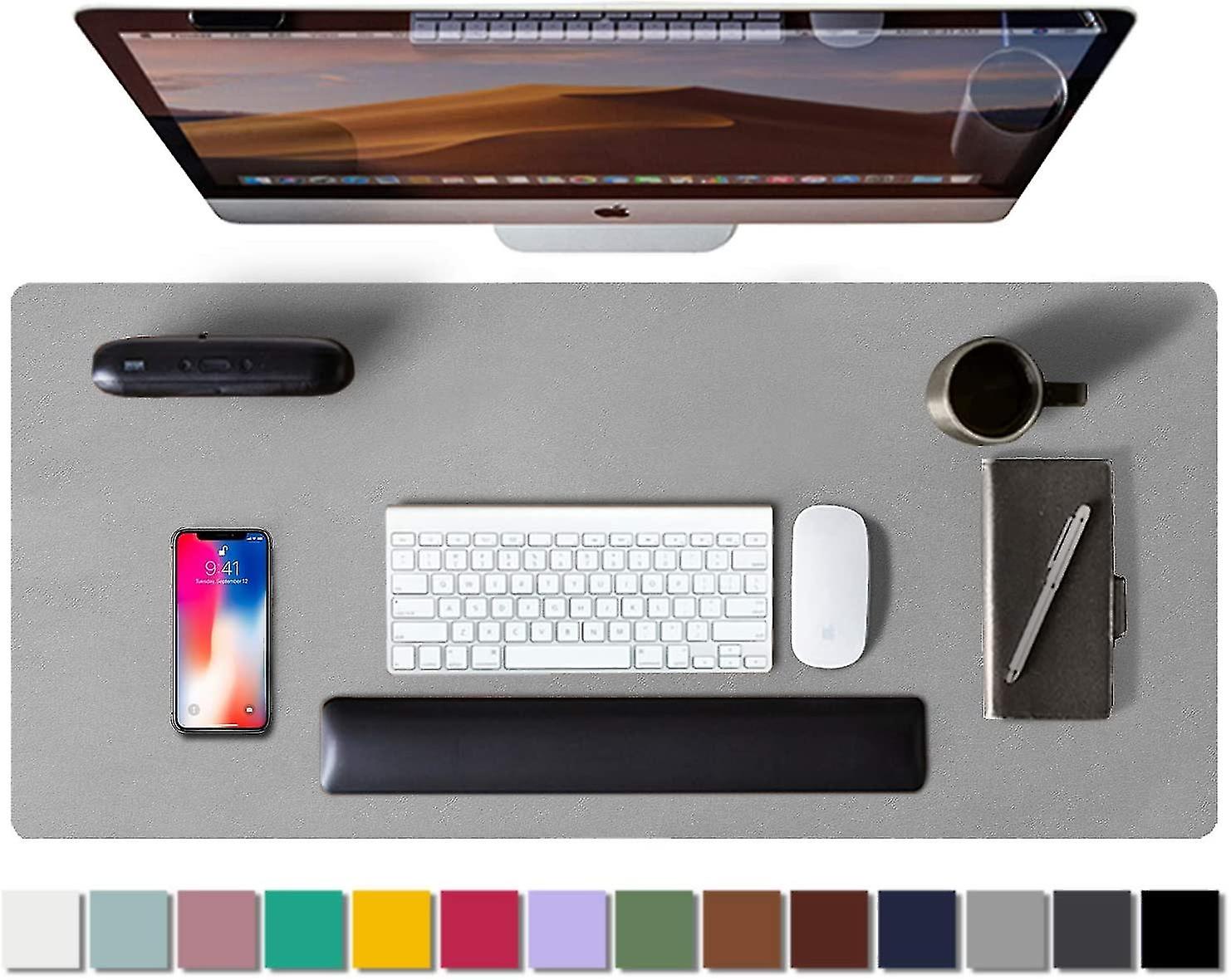 Leather Desk Pad Protector,mouse Pad,office Desk Mat, Non-slip Pu Leather Desk Blotter,laptop Desk Pad,waterproof Desk Writing Pad For Office And