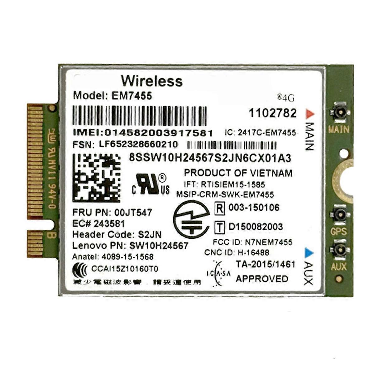 EM7455 Module 4G Card 00JT547 00JT542 01AX789 01AX746 for T460 T460S T560 X1 Carbon P70 P50 X260 T47