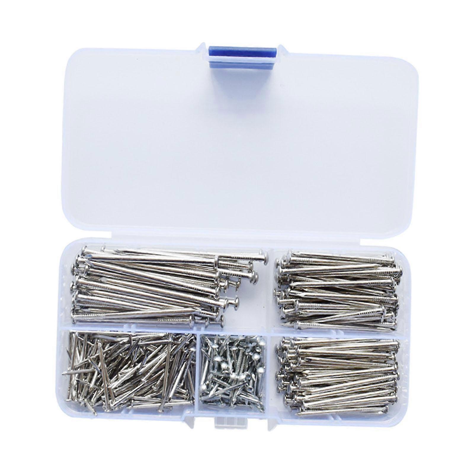 Round Head Nail Tacks DIY Iron Hardware Nail for Hinges Boxes Craft Projects 350 Silver