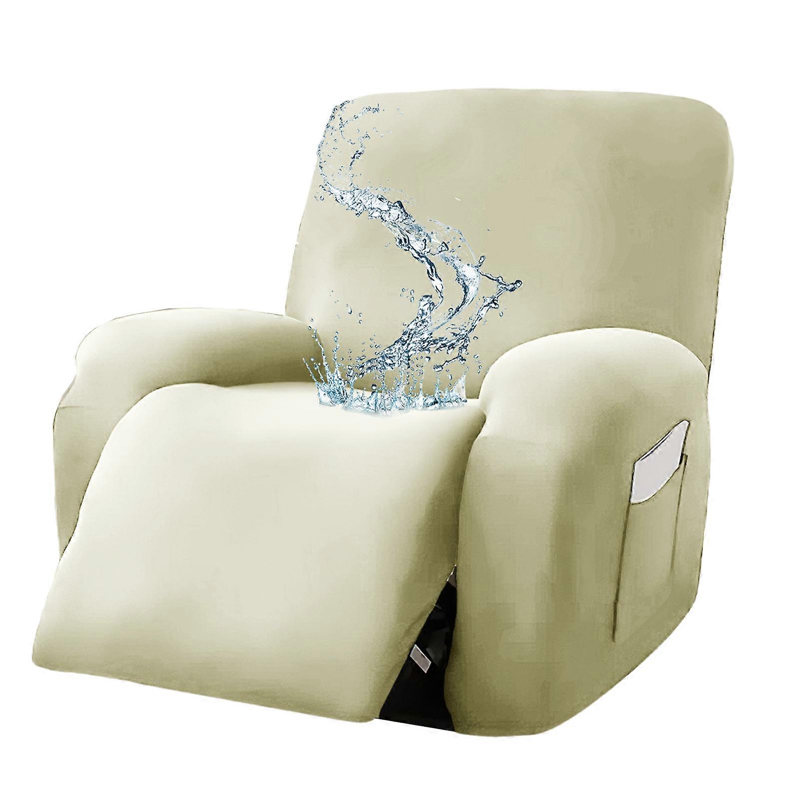 Impermeable Flexible Sofa Case 4 Part Comprehensive Defender Machine Washable Stretch Fabric For Single Chair Couch  Yellow