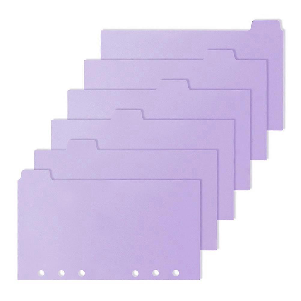 30Pcs Plastic Notebook Tab Dividers for Studying Home Use Document Separation 4.91X3.54In Violet