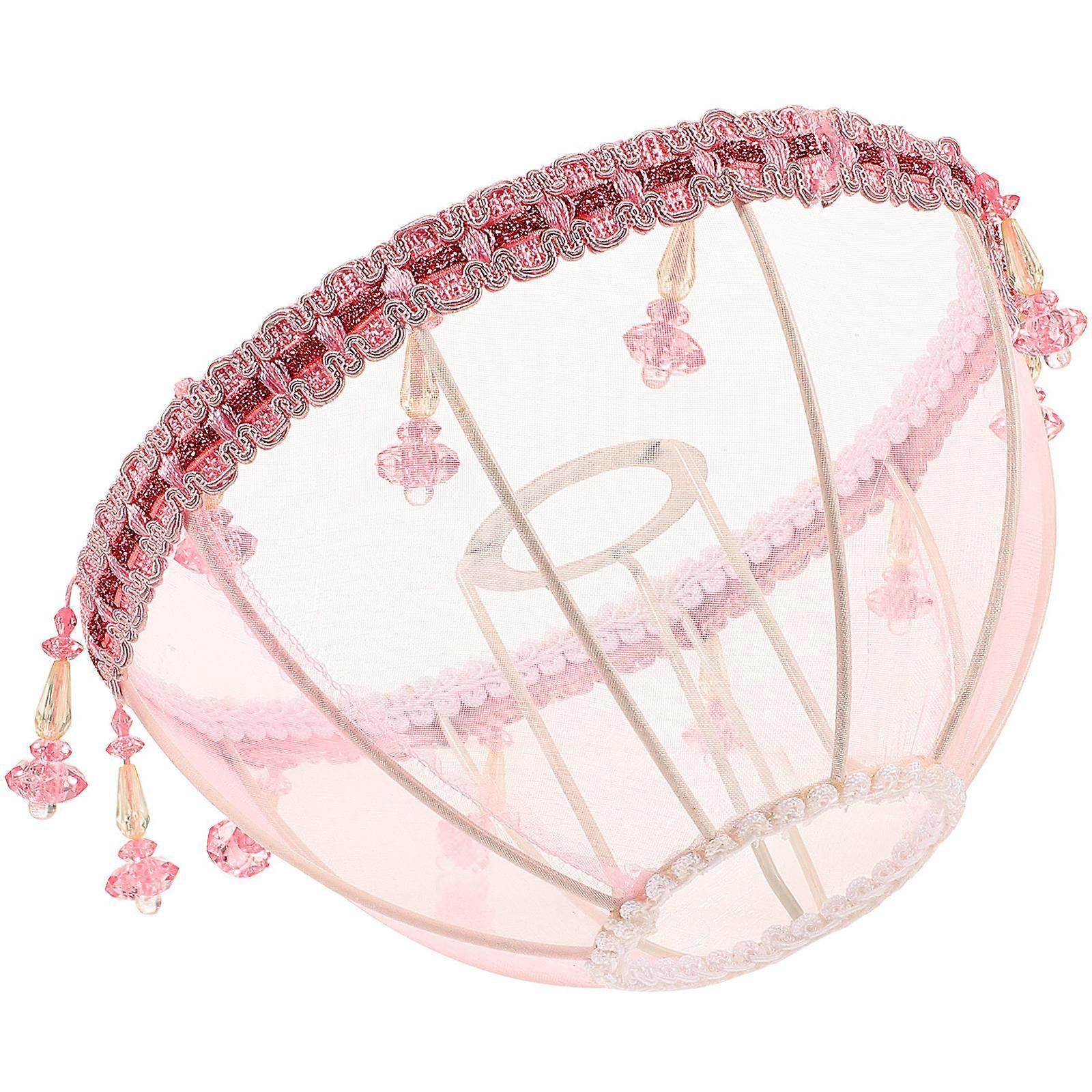 Decorative Vintage Style Cloth Lampshade for Lamp Use 2Pcs Pink Replacement