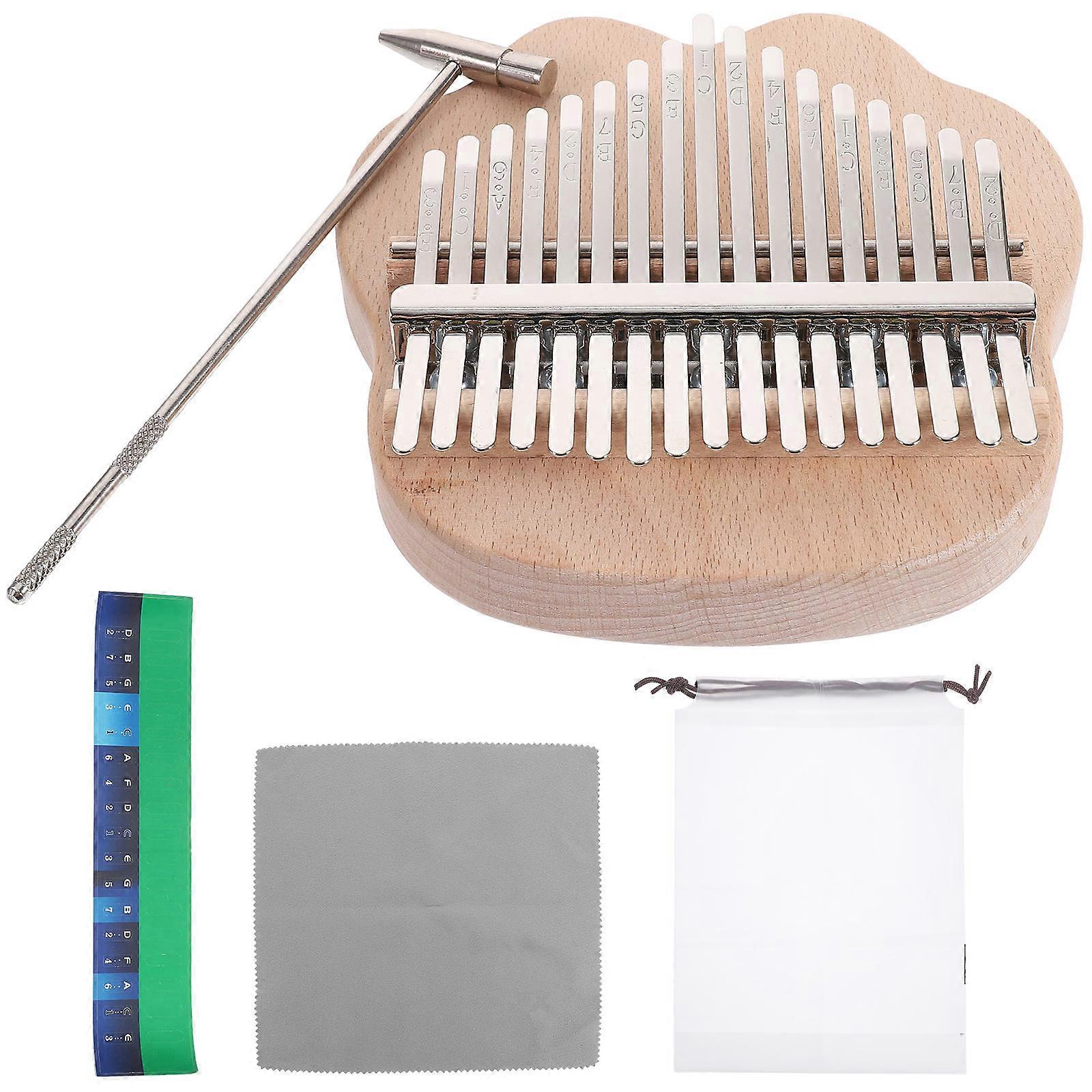 Small Kalimba 17 Keys Finger Piano For Learning Music Rectangular Shape Delicate Design 4 Sets