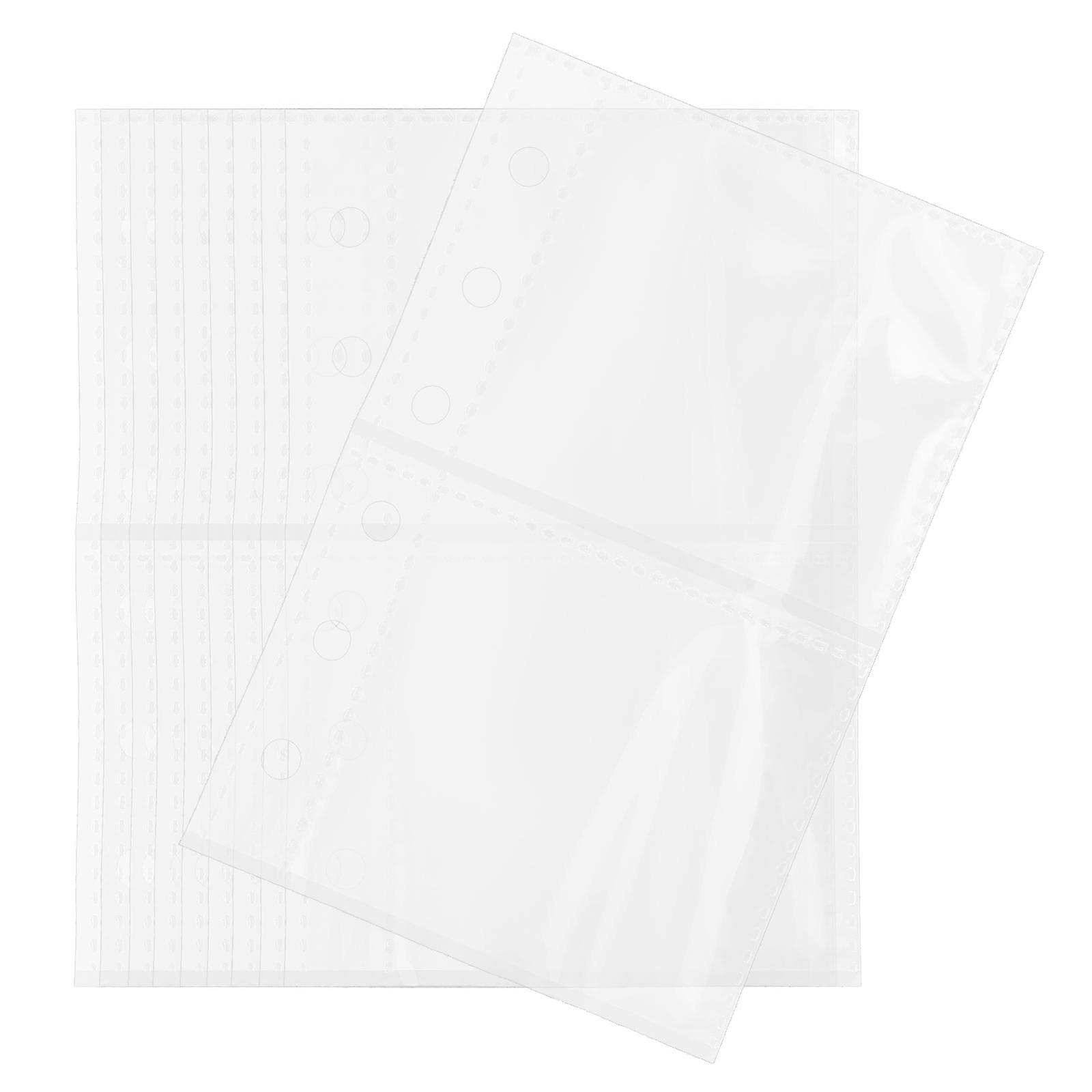 Loose Leaf Format Card Binder Sheets For File Categorization Designed For Students Office Workers 100 Pcs