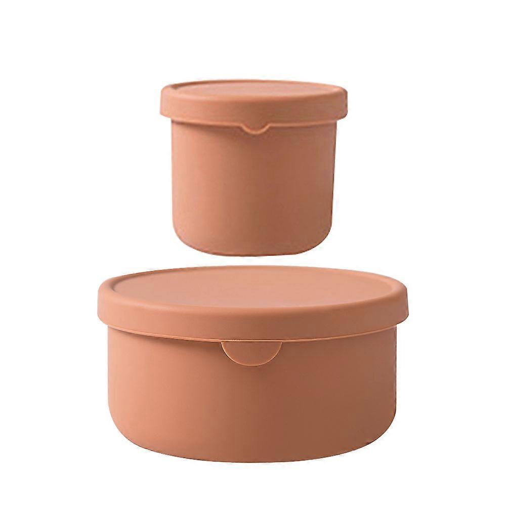Multi-Function Meal Box Silicone Food Container for Daily Use 2Pcs Portable