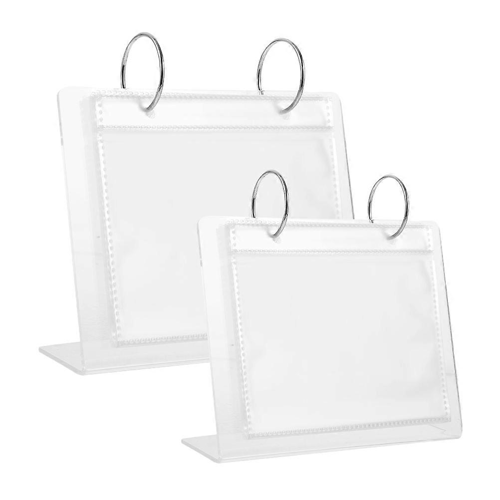 4 Pcs Desk Acrylic Photo Album Holder Rectangular Photo Frame For Living Room Desktop Memory Display 6.7X6.3X3.9in Photo Storage