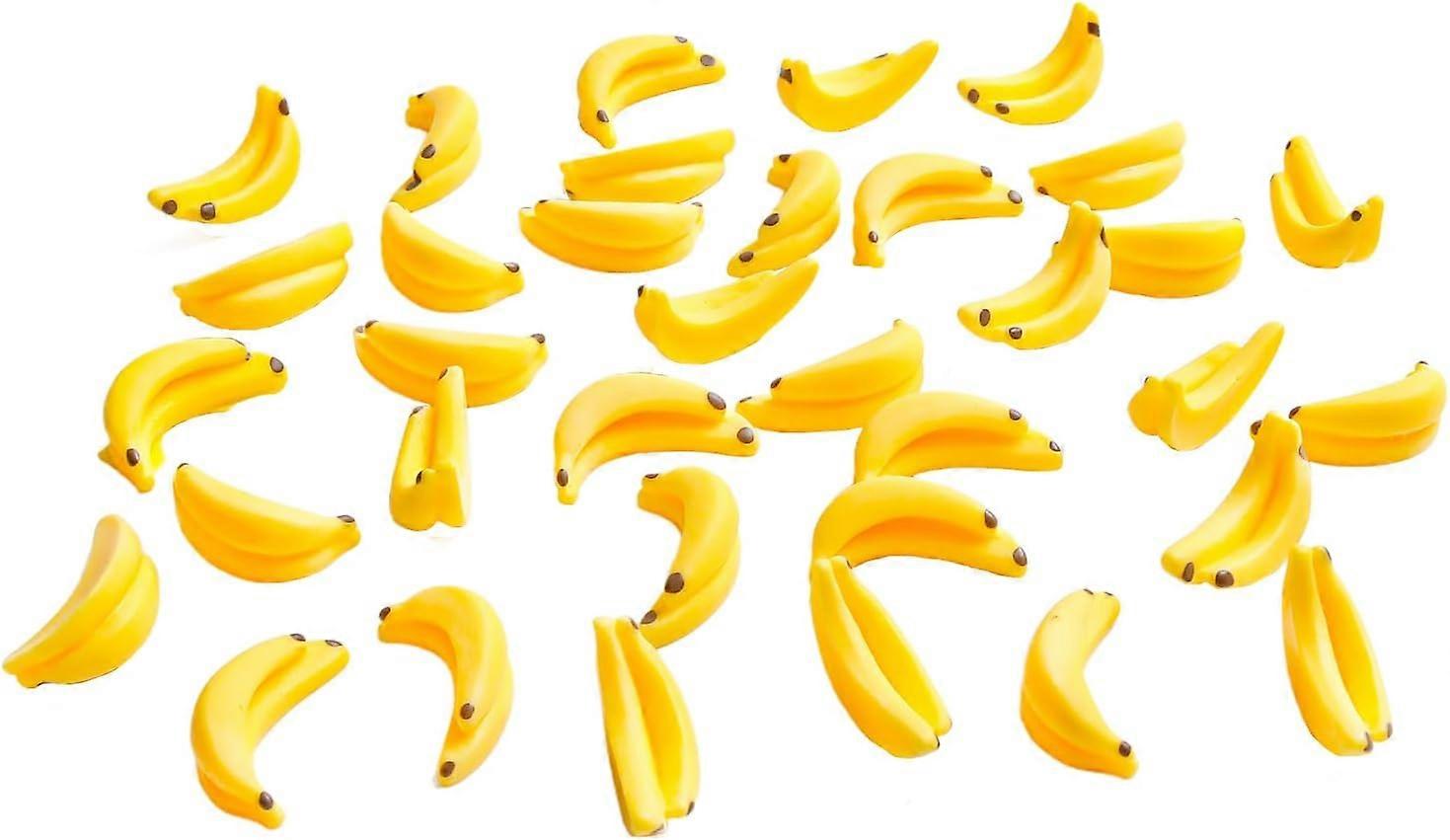 40 pcs miniature bananas 1/12 scale banana models miniature fruit