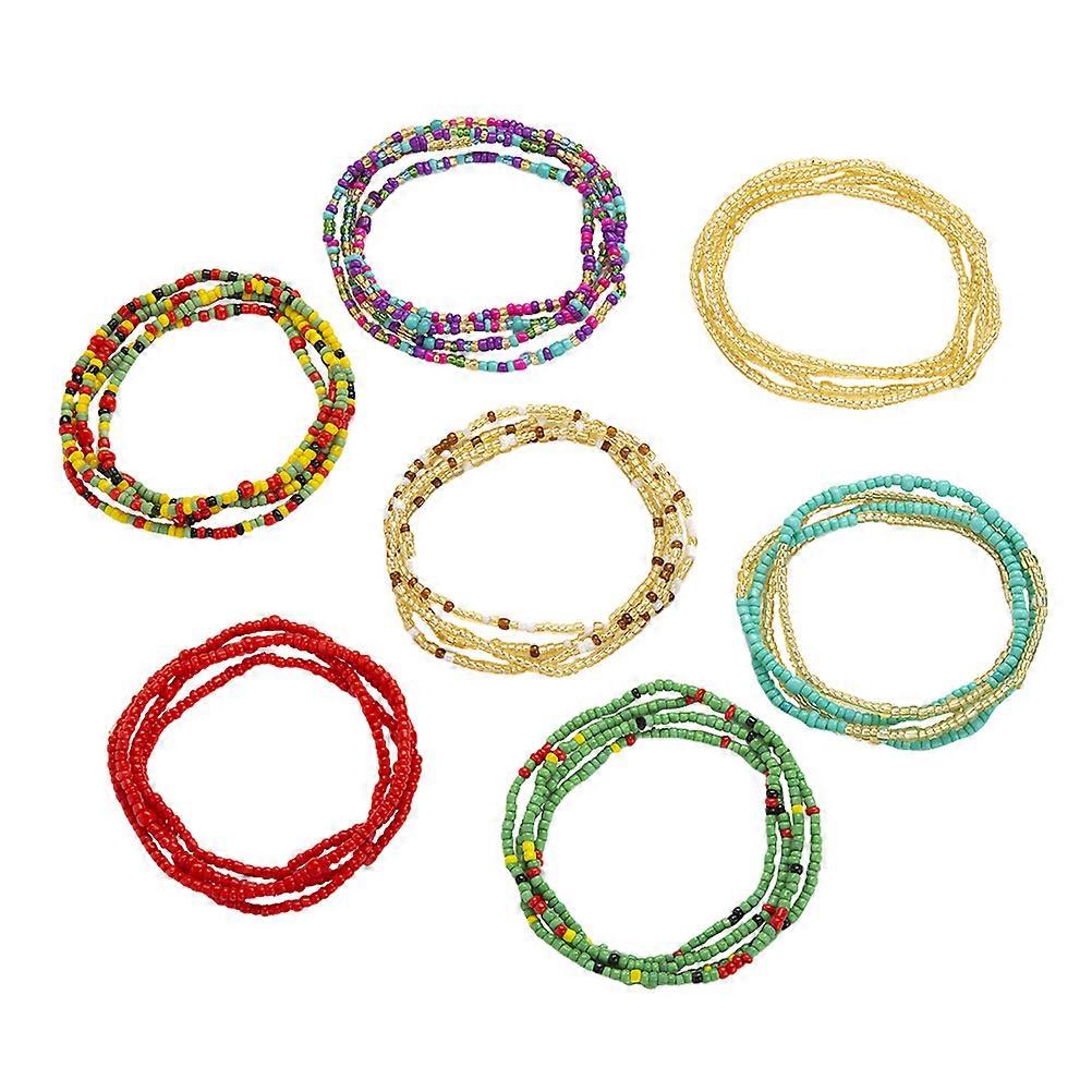 Handmade Waist Chain Multi-Layer Accessory For Women Daily Use 80x0.5cm 7Pcs