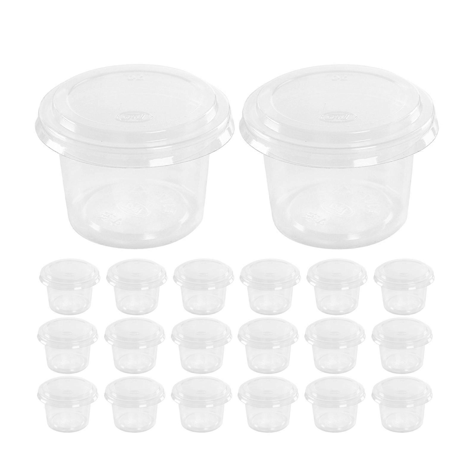 Plastic Sauce Container Transparent Sauce Cups for Storage Use 200Pcs