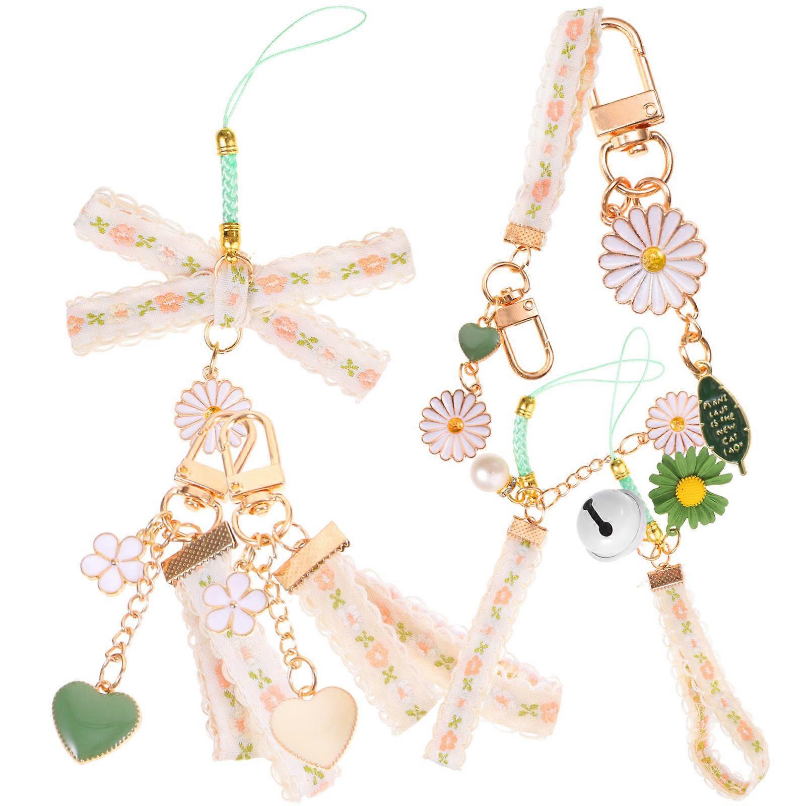 Flower Keychain 35Pcs for Decoration Bag Hanging Accessories