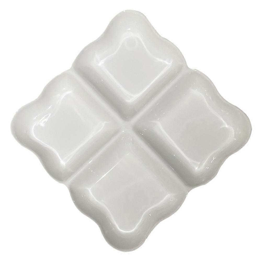 Ceramic Dessert Tray Square Display Treats White By 1Set