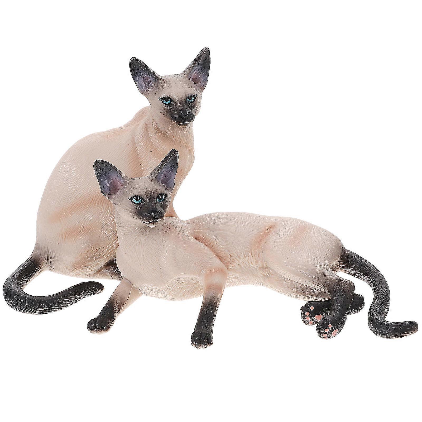 Realistic Simulation Cat Model Artificial For Indoor Nursery Decoration Size 8X7.5X4.5CM 10Pcs