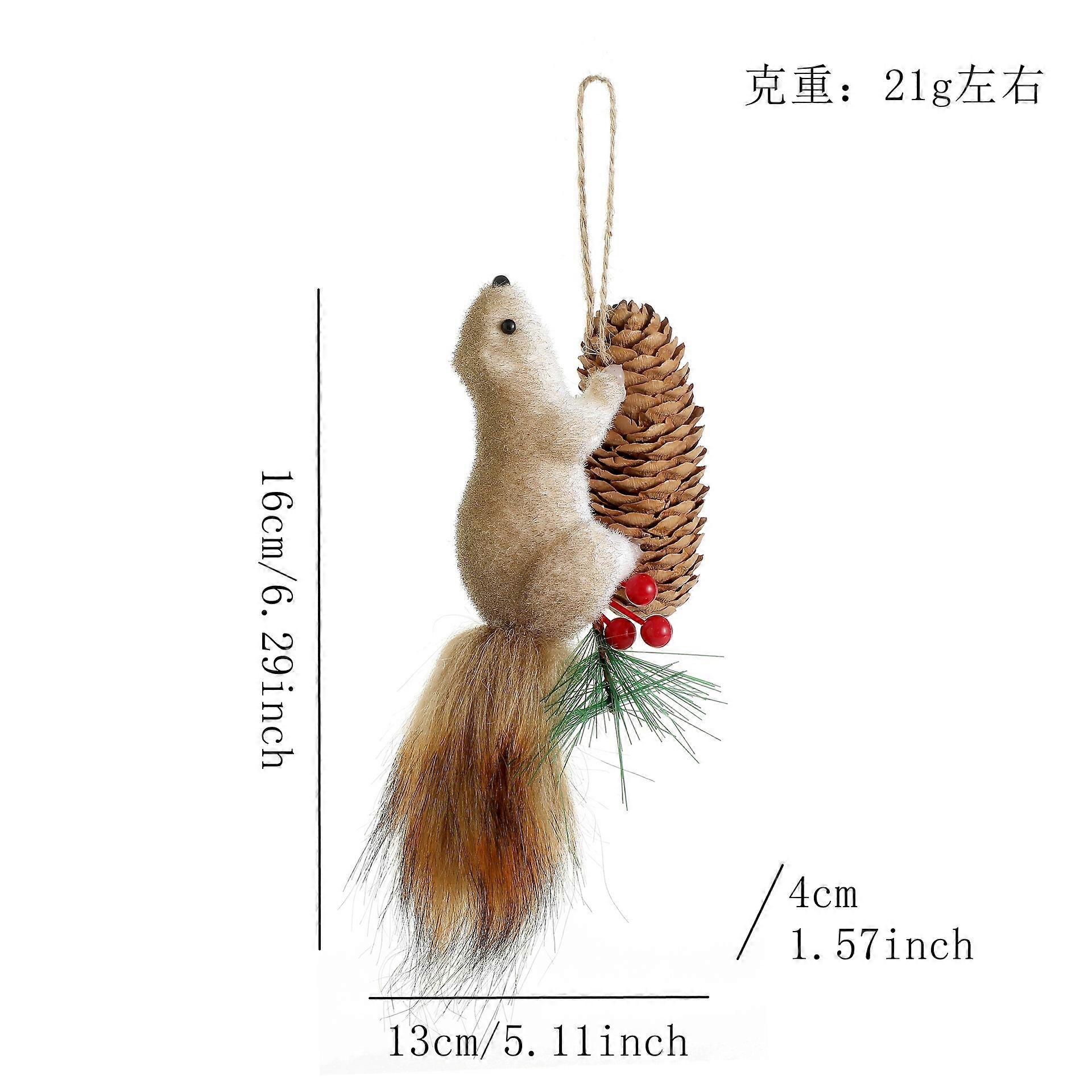 Squirrel doll decoration decoration simulation squirrel pendant Christmas tree creative decorations