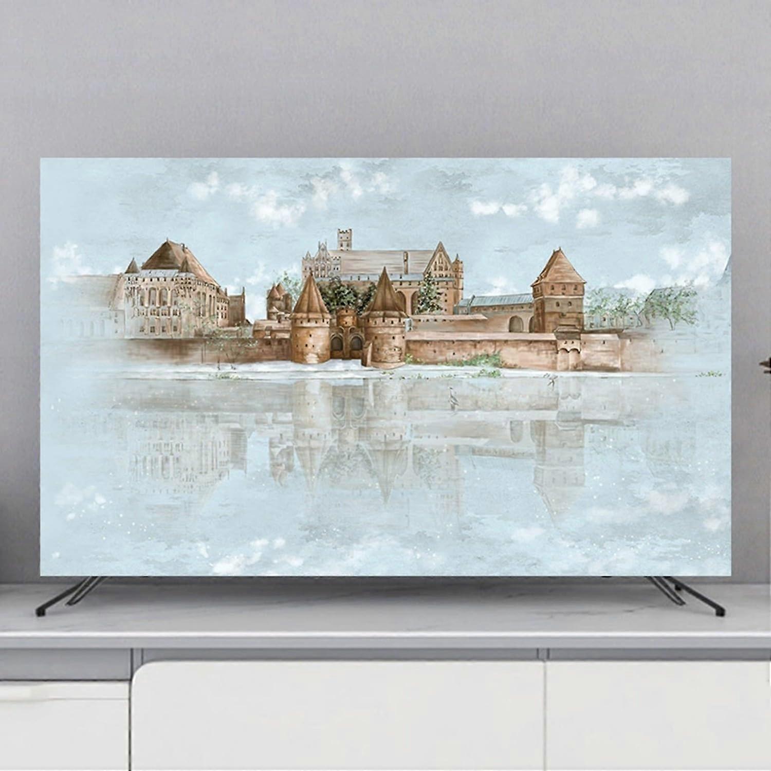 TV Covers Indoor Cover Compatible With 3280 Inch TVs Soft Fabric DustProof LightProof For WallMount Curved Monitors