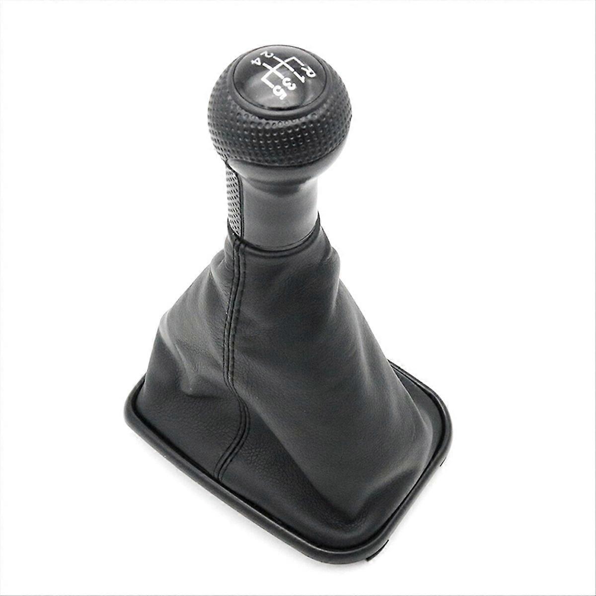 For 5-Speed Gear Shift Knob Shifter W/PU Dust Cover &Frame