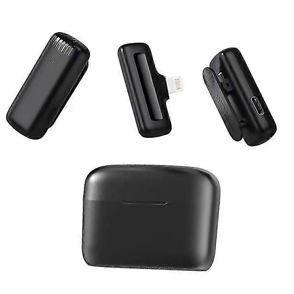 For One To Two Outdoor Recording Lavalier Microphone Noise Canceling Wireless Mic For Live Streaming