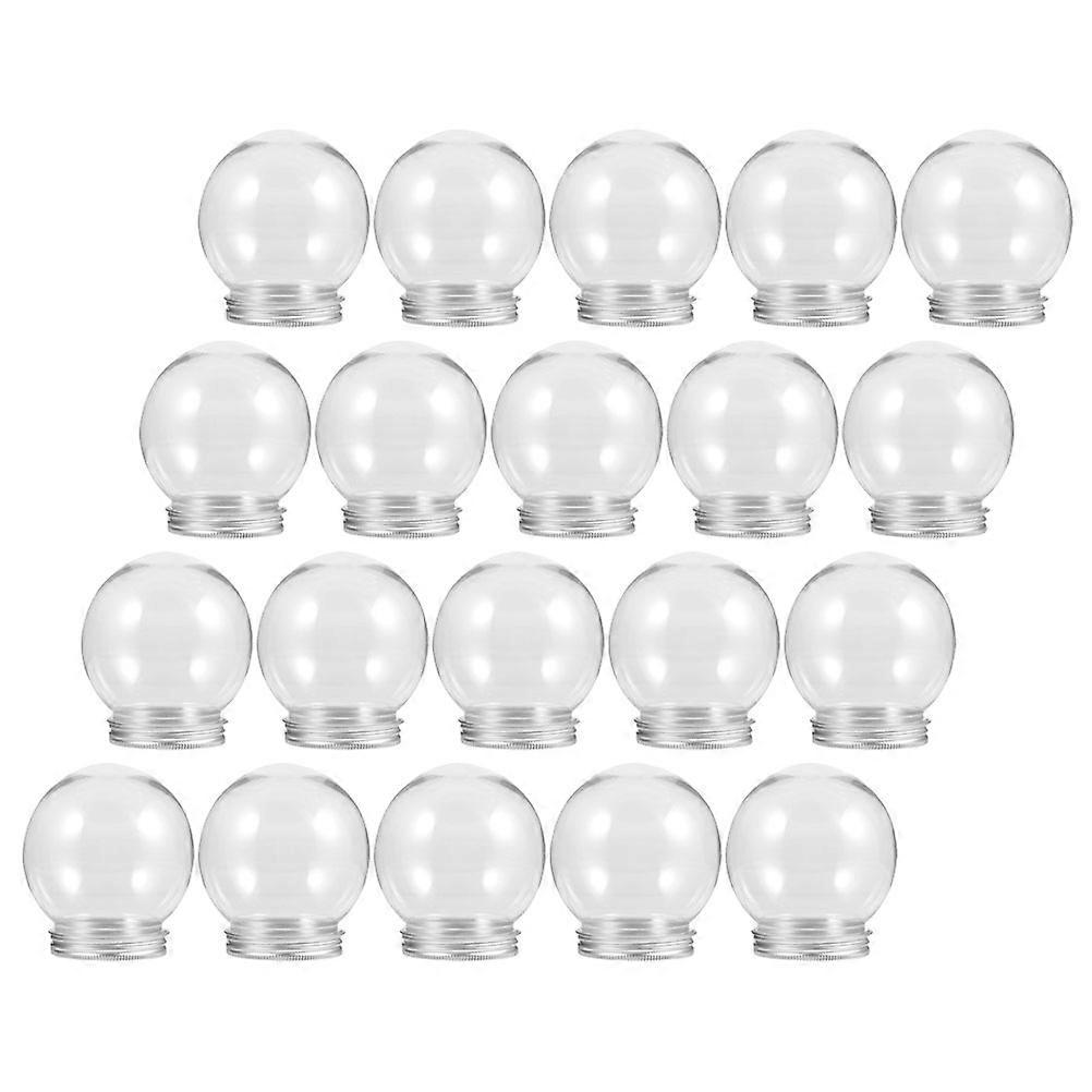 Plastic Snow Globe Mini Globe for Storage 60Pcs Clear DIY Globes