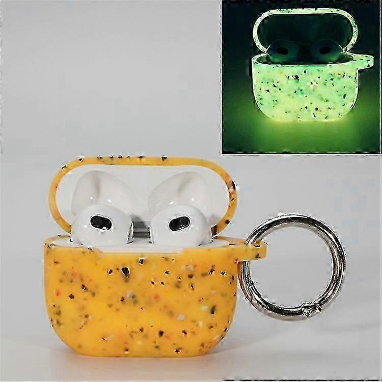 2025 Compatible For AirPods 4 Case Bluetooth Earphone Degradable TPU Case Luminous Earbud Protective Cover with Buckle