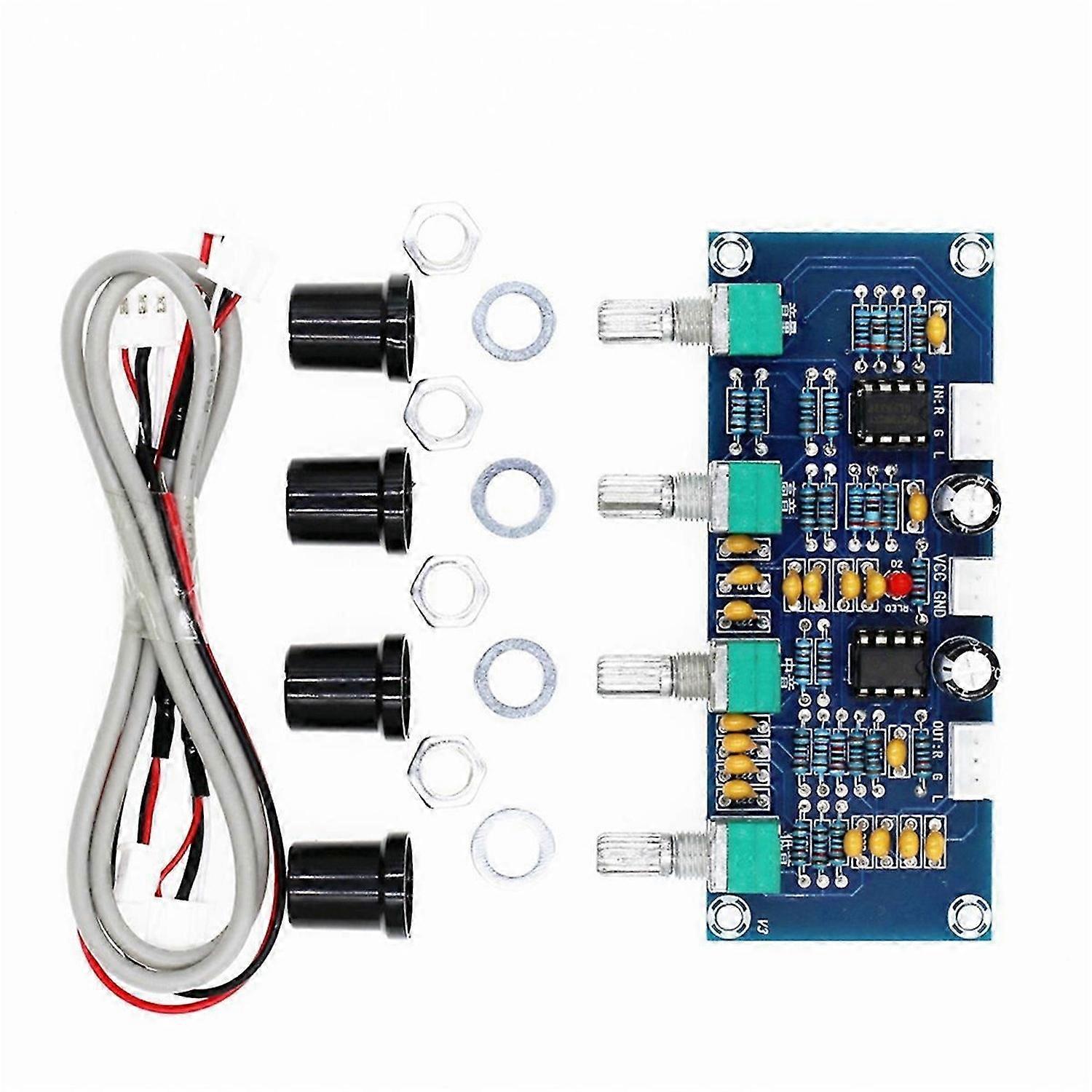 XH-A901 Tone Board Preamp Pre-Amp with Treble Bass Volume Adjustment Pre-Amplifier Tone Controller f