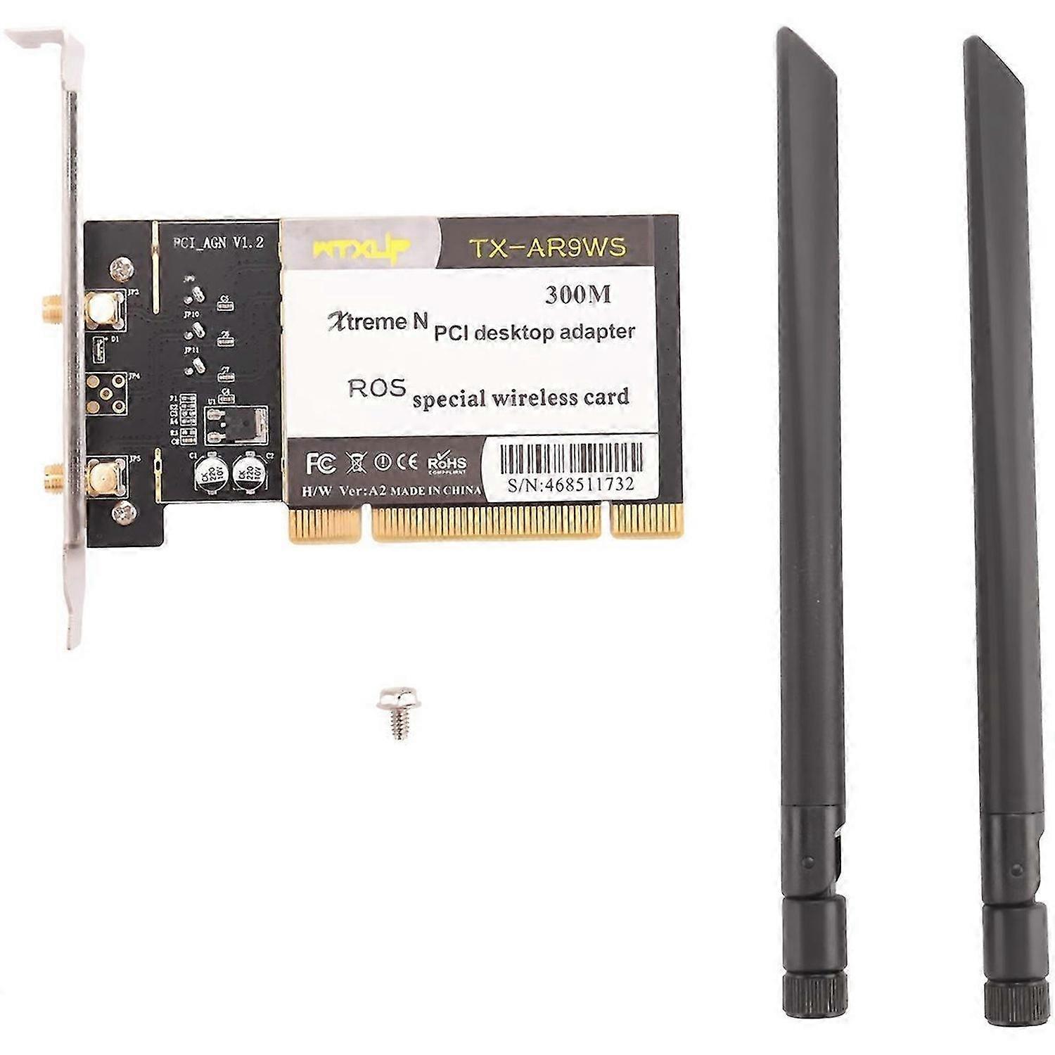 WTXUP Atheros AR9223 PCI 300M 802.11B / G / N Wireless WiFi Netzwerkadapter für Desktop-PC, PCI Wireless