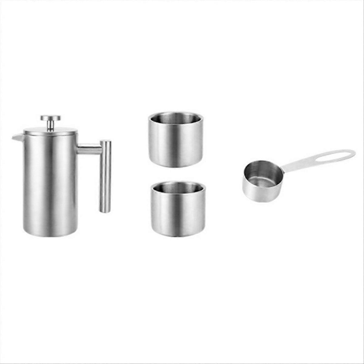 French Press Coffee Maker Double Wall Heat Resistant Coffee Pot