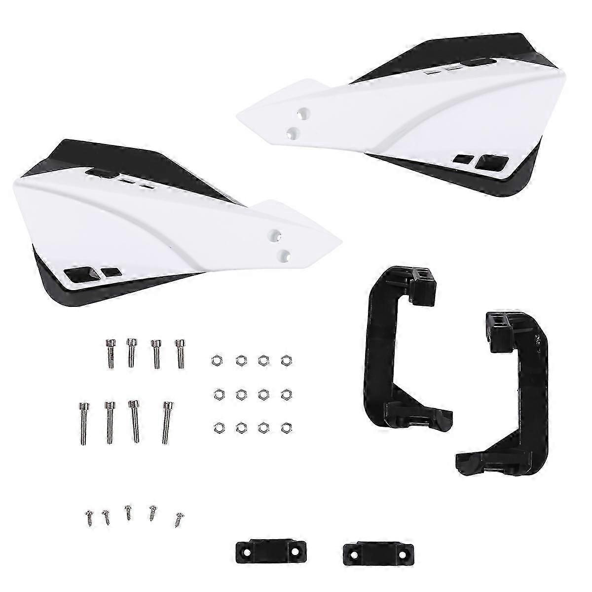 White Universal Motorcycle Handguard Motocross Hand Guard Protector for Motorcycle 22mm Handlebar Pr