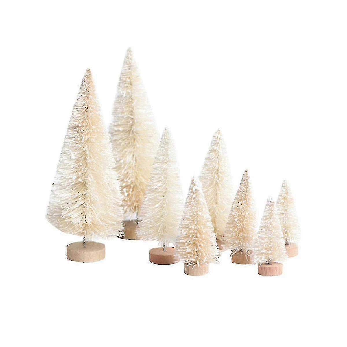Mini Christmas Tree Decorations, Artificial Bottle Brush Trees, Christmas Table Decor, Miniature