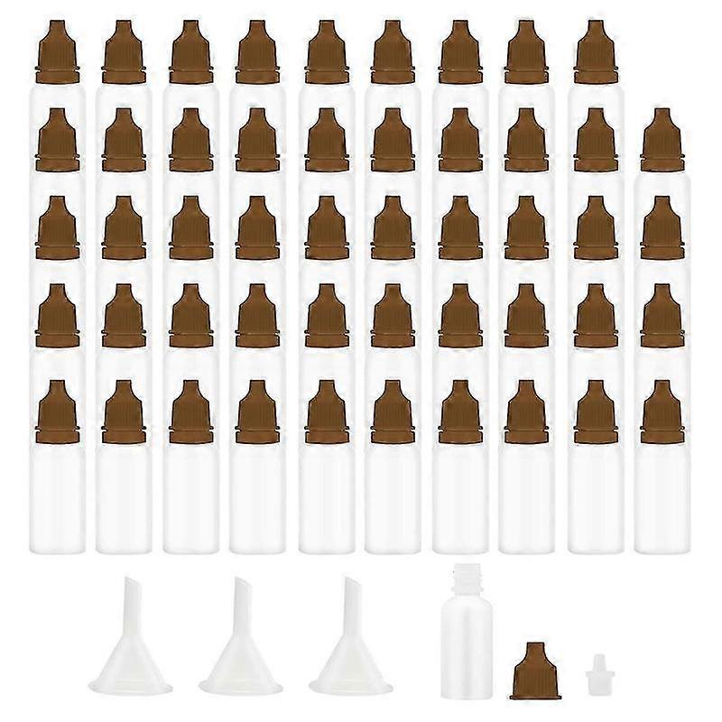 50Pcs Small Empty Squeeze Dropper Bottles Plastic Thin Tip Dropper Bottles 15ML Portable Squeezable
