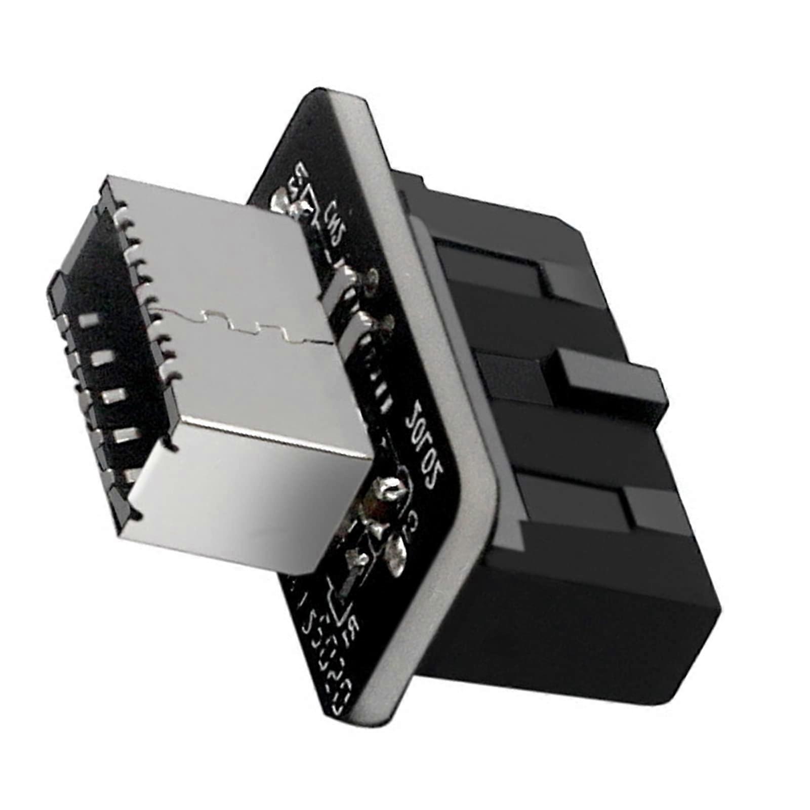 Vertical USB 3.0 19P/20P to Type E Adapter 90 Degree Converter for Computer Motherboard, Internal USB Header