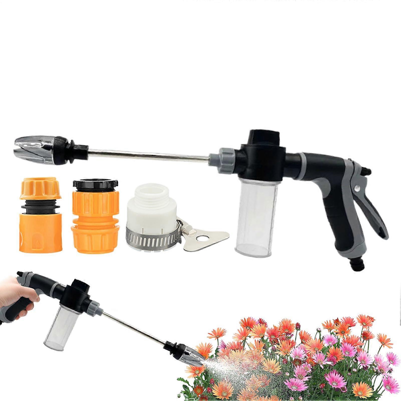 Power Nozzle for Garden Hose Multi Purpose Sprayer Lightweight Valve Adjustable Blast Spray for Car Wash and Watering