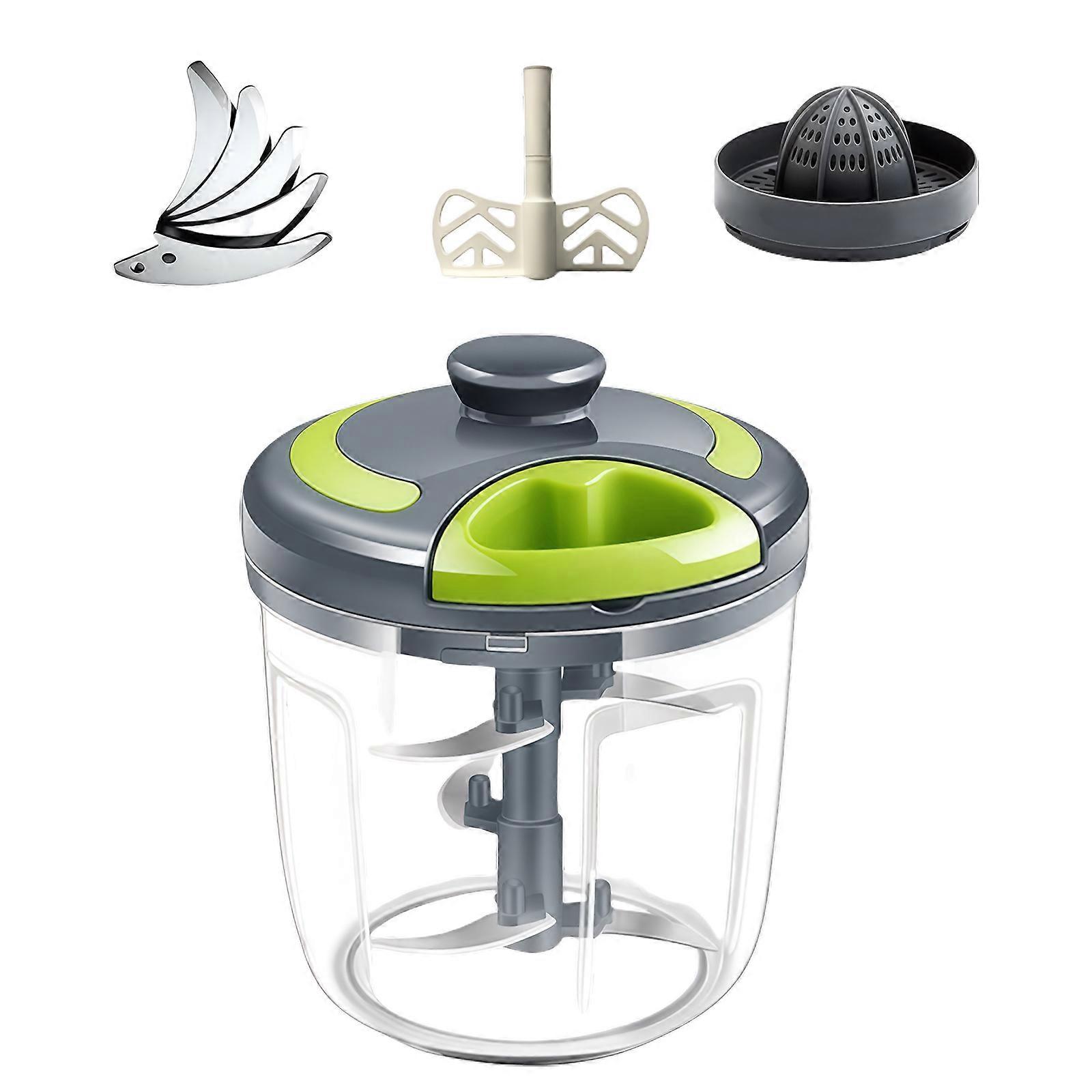 Manual Garlic Mincer Food Processor Dishwasher Safe Component Nonslip Base Efficient Grinder Cooking Tool Multicolor