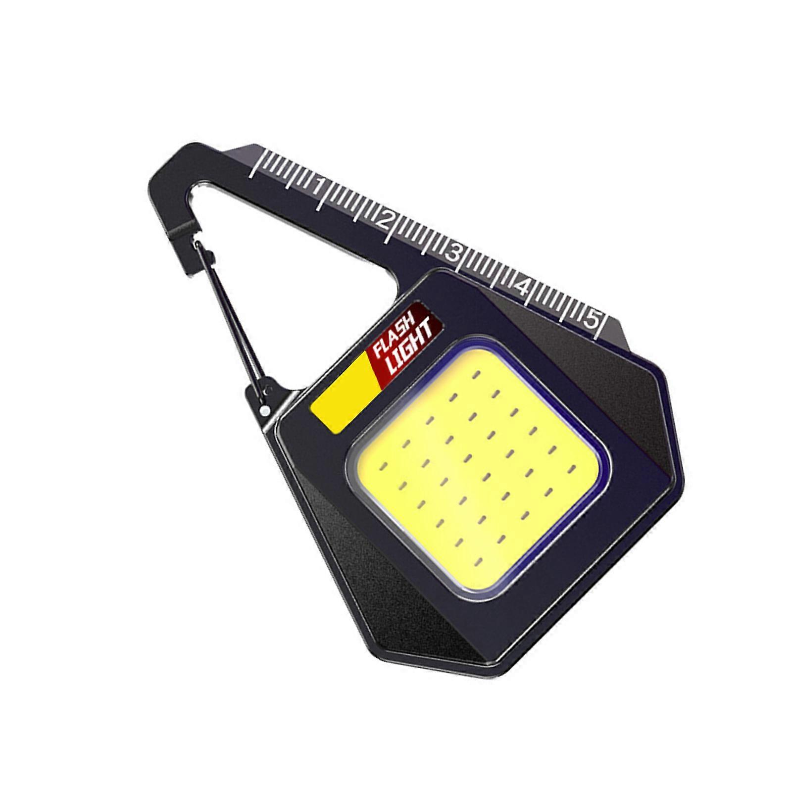 Camping LED Flashlight Pocket Lamp USB Charging Bright Torch with Hook Handheld Emergency Light Work Lamp Enduring Multicolor