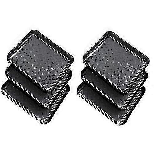 Durable shoe tray for rainy days, black boot drying mat 6-pack