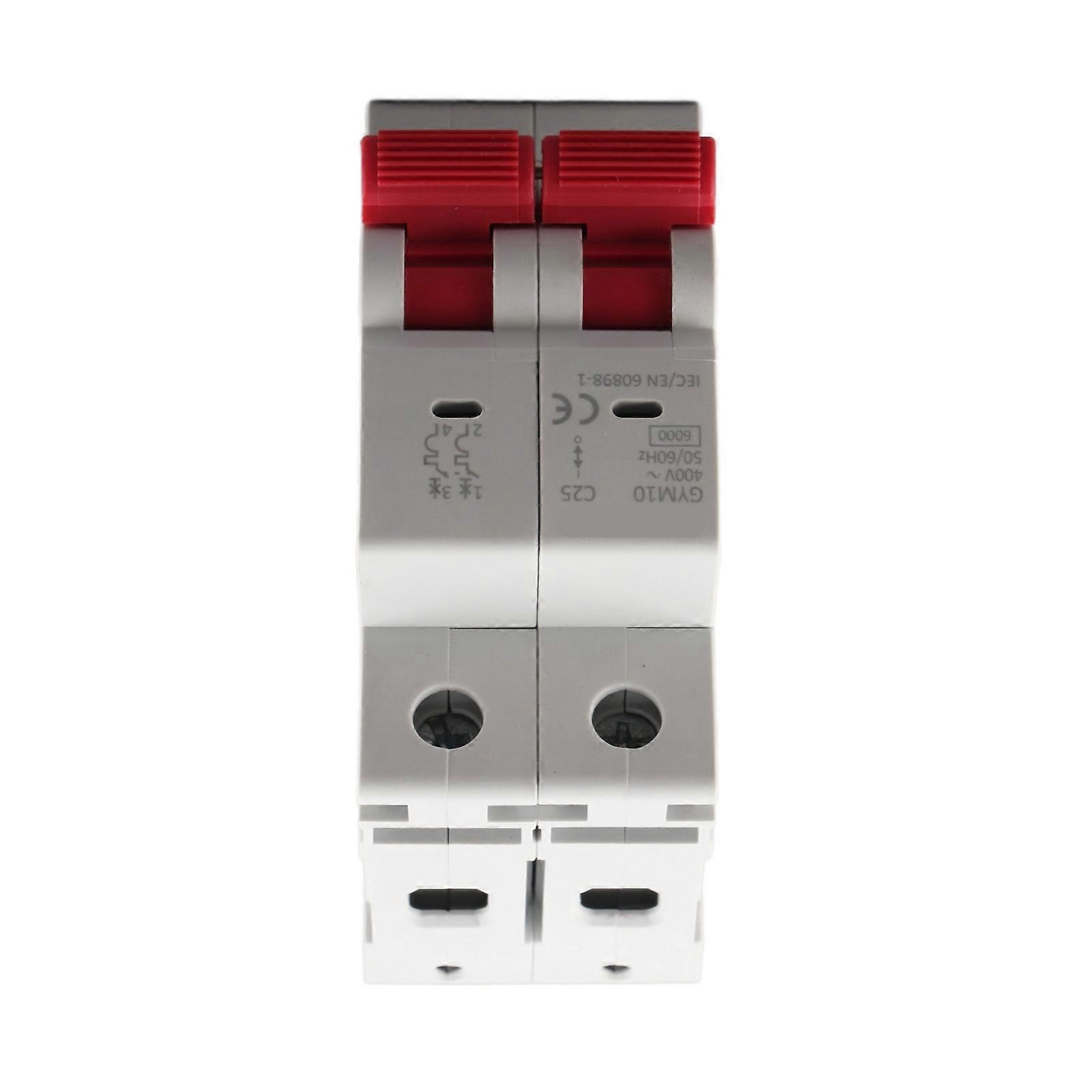 miniature afbryder 2p 6KA sikker isolering mini afbryder overbelastningsbeskyttelse luftafbryder 400V 25A