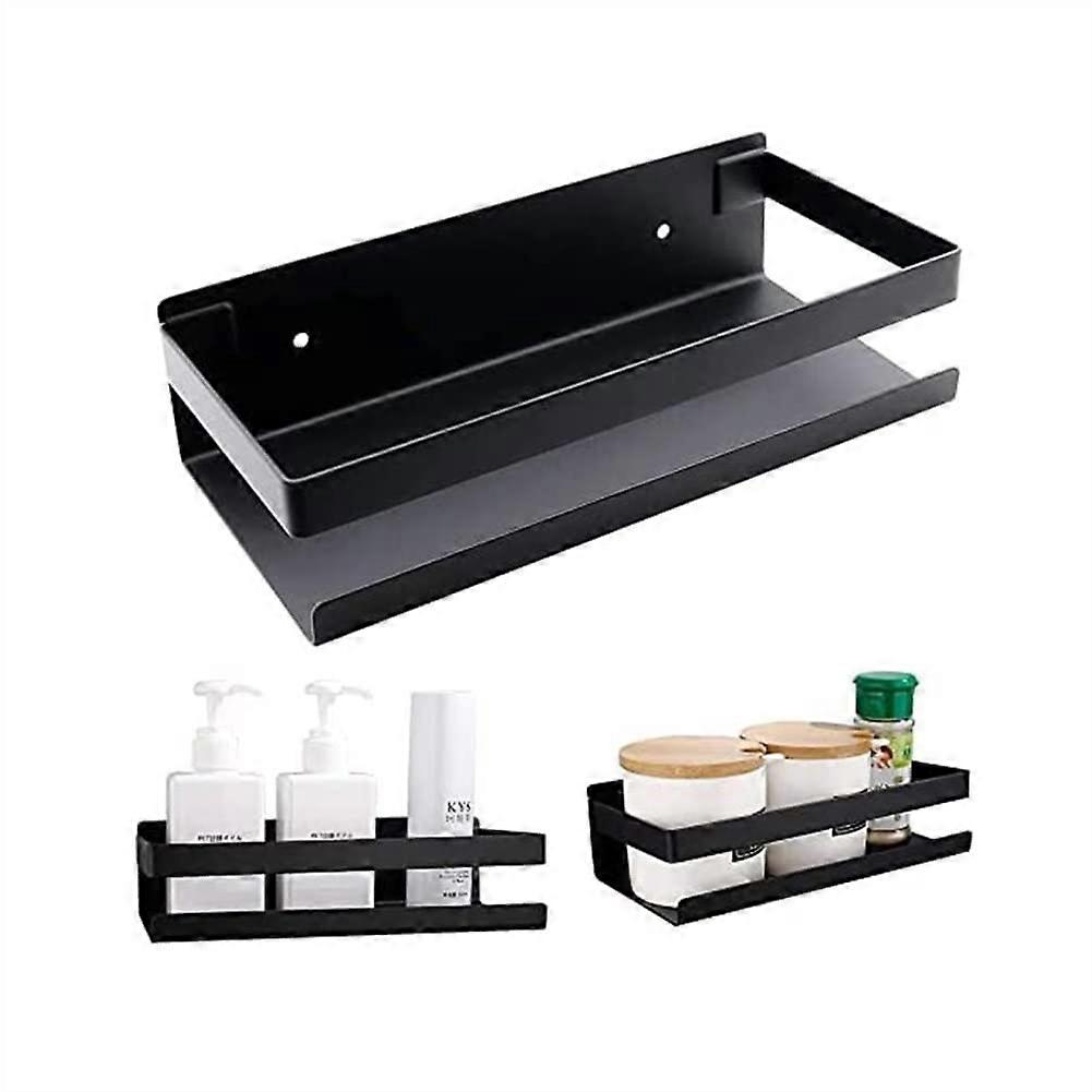 Shower Shelf Racks Black Stainless Steel Perforated Shelf SingleLayer Corner Rack Shower Caddy