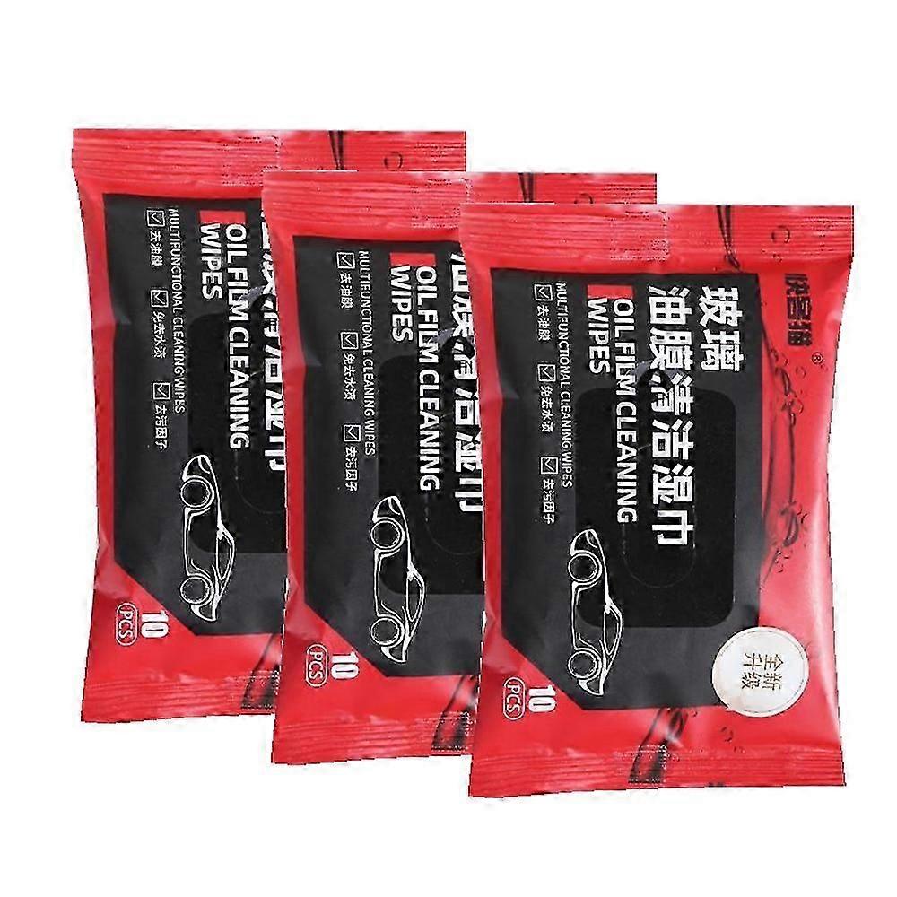 30 片湿巾，用于快速清洁油膜-汽车玻璃油膜去除湿巾