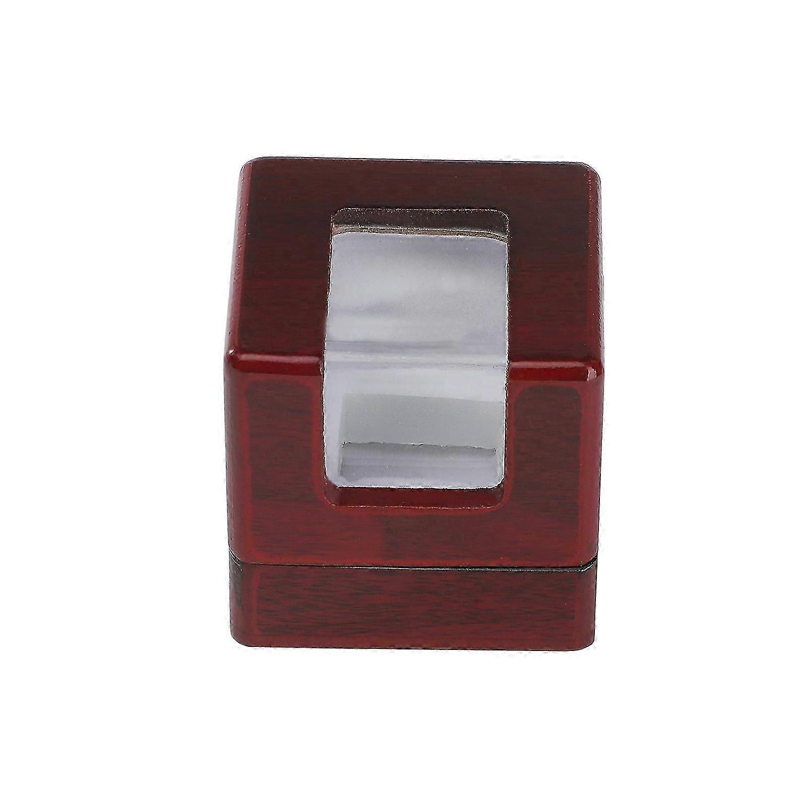 Creative Small Wooden Box with Transparent Glass for Ring Display