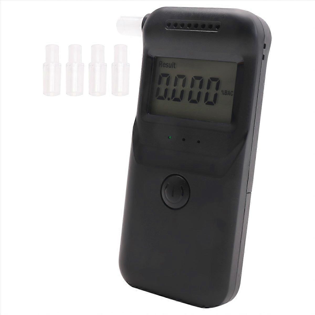 Portable Breathalyzer High Precisions Tester with Voice Prompt Reusable Mouthpieces for Drivers
