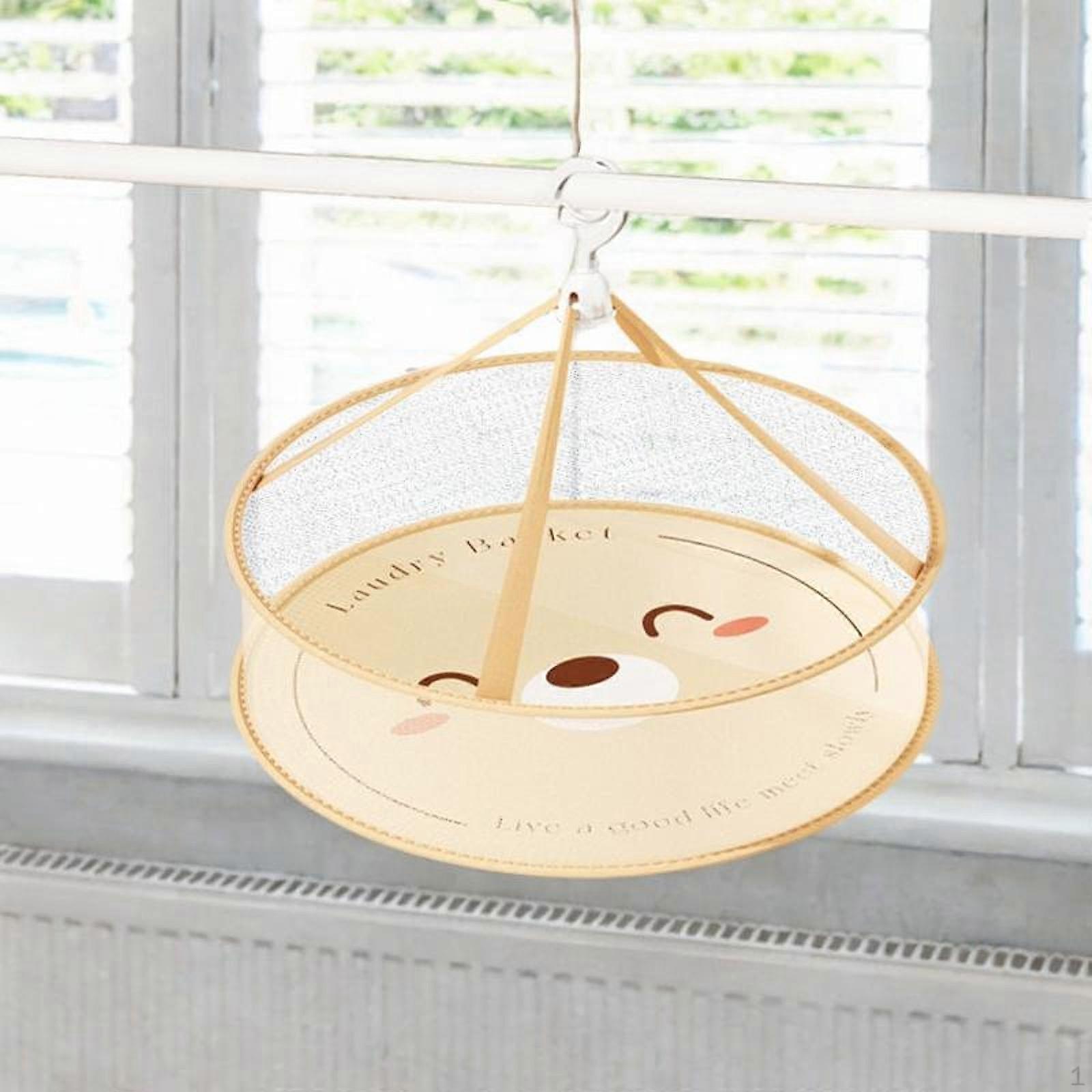 Folded Mesh Clothes Hanging Dryer Sweater Rack Dry Net for Hiking