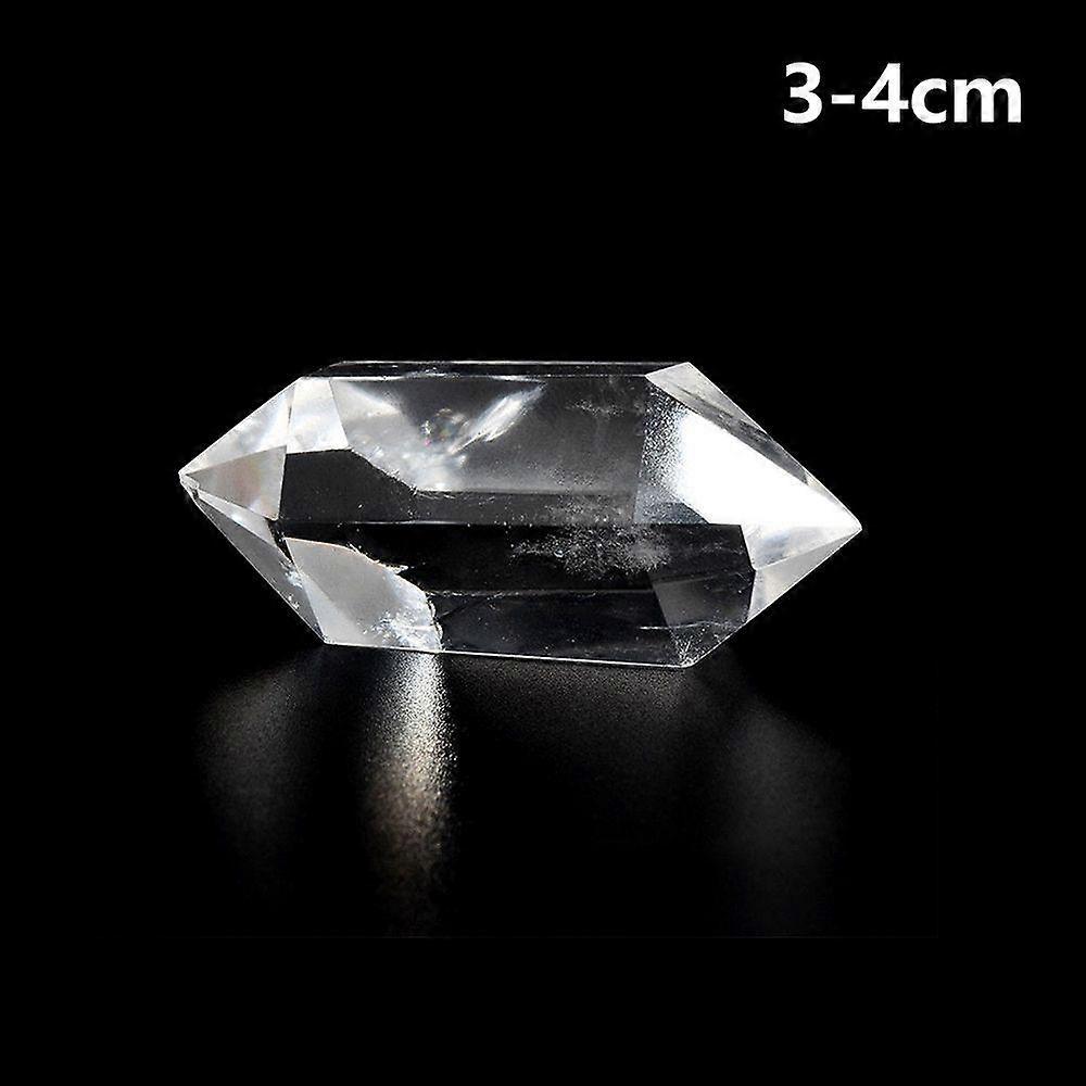Healing Stone Reiki Treatment Double-pointed Clear Crystal Obelisk Hexagonal Wand White Quartz
