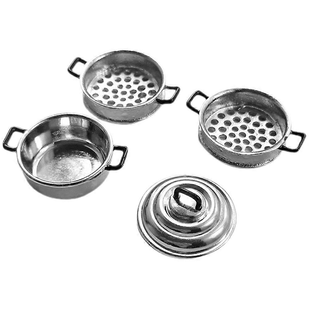 Decorative Mini Cookers for Kids Cognitive Learning 1Set Alloy Pot