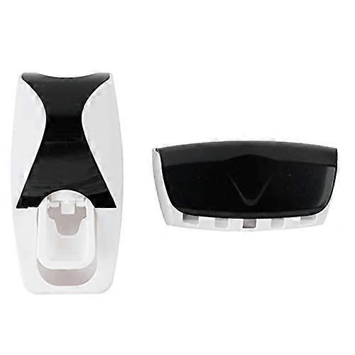 Automatic Toothpaste Dispenser with 5 Toothbrush Holder Wall Mount Set for Bathroom Organization