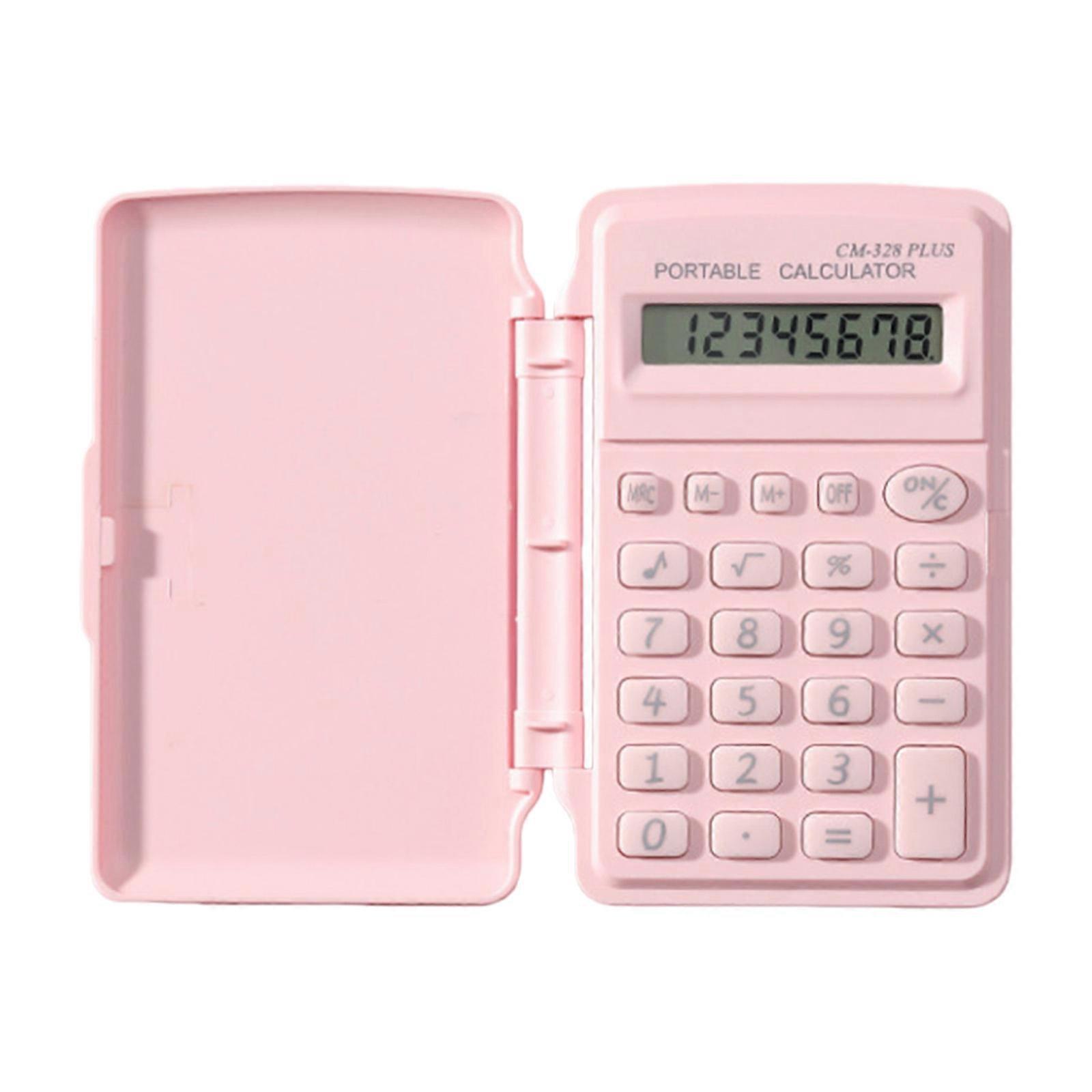ABS 8 Digit Scientific Calculator Flap Close Design Lightweighted For Daily Math Problems And Calculations  Pink